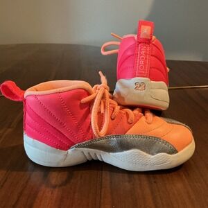 Nike Air Jordan Shoes 12 Retro GS "Artic Punch" Pink Orange Baby Sz 2C